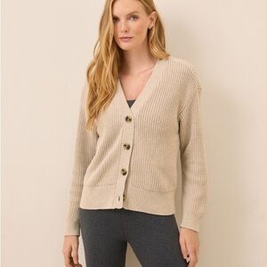 PACT Luxe Knit Cardigan in flax Heather size XXXL